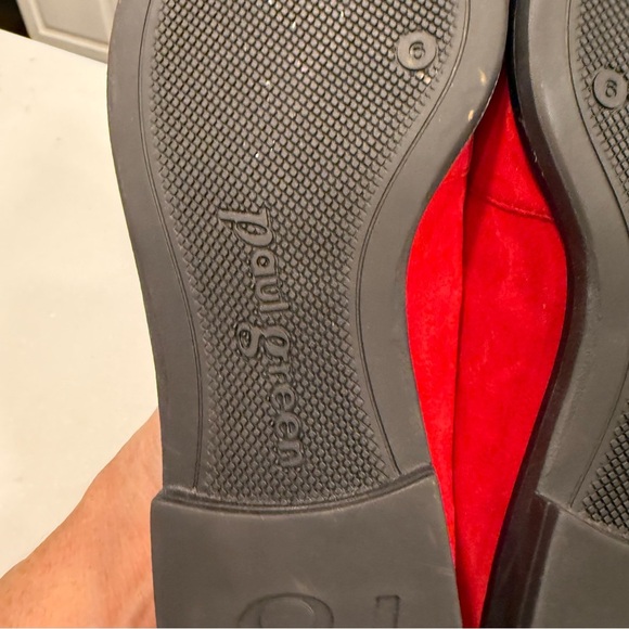 Paul Green Wexler Women’s Red Suede Toe Bit Buckle Loafer Sz 8.5 NEW - Picture 9 of 10